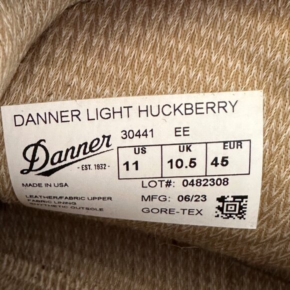 Huckberry x Danner Waxed Canvas Danner Light in Texas Tan Men's 11 EE - Picture 14 of 14